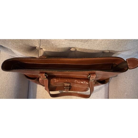 Patricia Nash Bolsena Florence Brown Tooled Leather Tote ZipTop Shoulder Bag - Picture 12 of 14